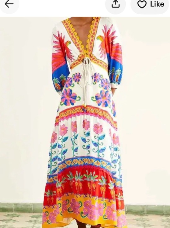 FARM Rio Dresses & Skirts - FARM Rio White Maxi Dress with Multicolor Floral Embroidery